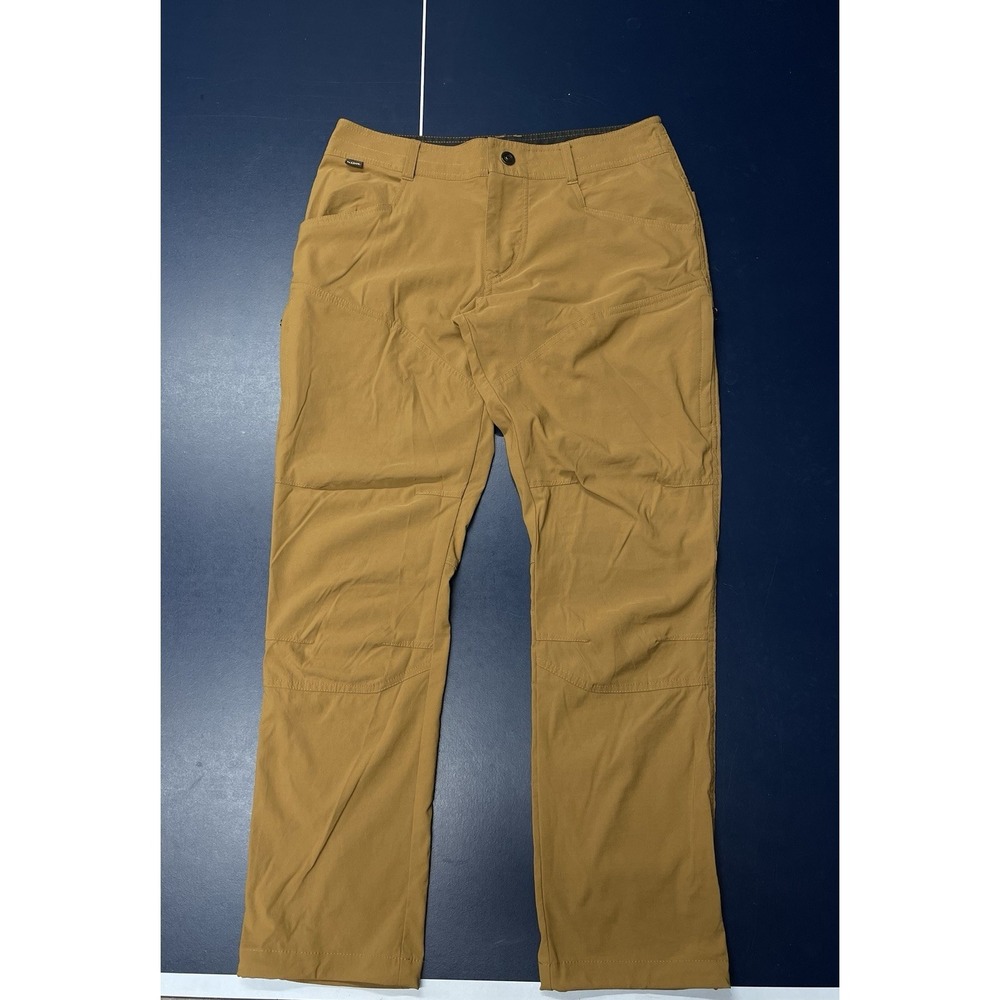 Kuhl Lightweight Multi Pocket Straight Leg Outdoor Hiking Pants Men's 32x30 Gold